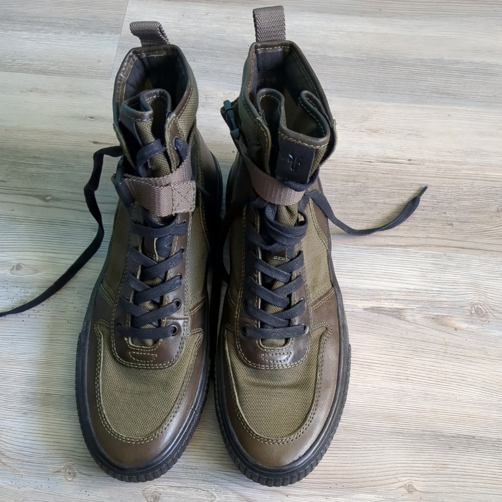 Frye Ryan Lug Hiker Canvas &  Leather Hiking Boots Sneaker Lace Up Men’s 11